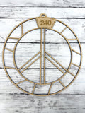 BULK Style 240 Round Peace Laser Cut Outline Frame Blank