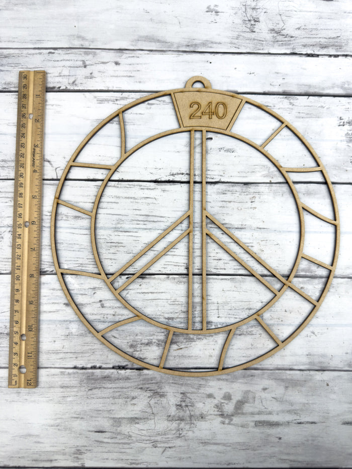 BULK Style 240 Round Peace Laser Cut Outline Frame Blank