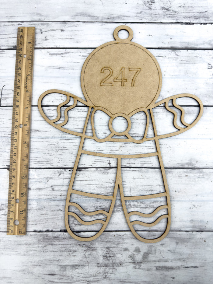 BULK Style 247 Gingerbread Boy Laser Cut Outline Frame Blank
