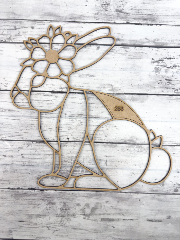 BULK Style 253 Rabbit Laser Cut Outline Frame Blank