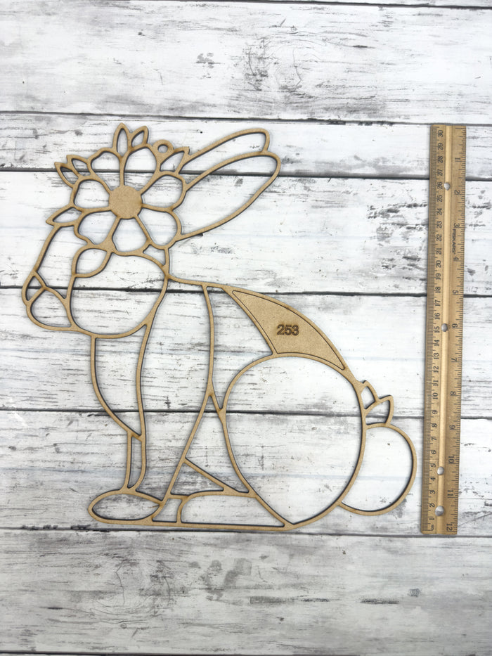 BULK Style 253 Rabbit Laser Cut Outline Frame Blank