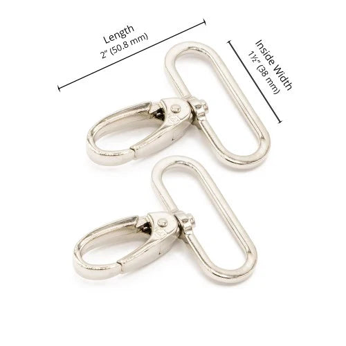 ByAnnie -  Swivel Hook 1-1/2" Nickel Set of Two - HAR15SWNTWO