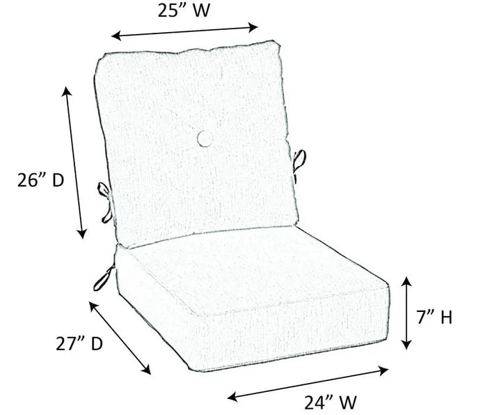 Casual Cushion Estate Series Deep Seating Club Cushion in Vibe Agean Chair & Sofa Cushions 12025705