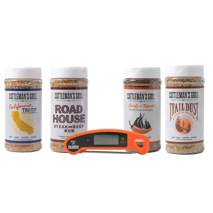 Cattleman's Ultimate Beef Four Rub + Thermometer Gift Set Food Gift Baskets 12043668