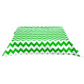 freckled sage chevron green oilcloth tablecloth with a simple hem