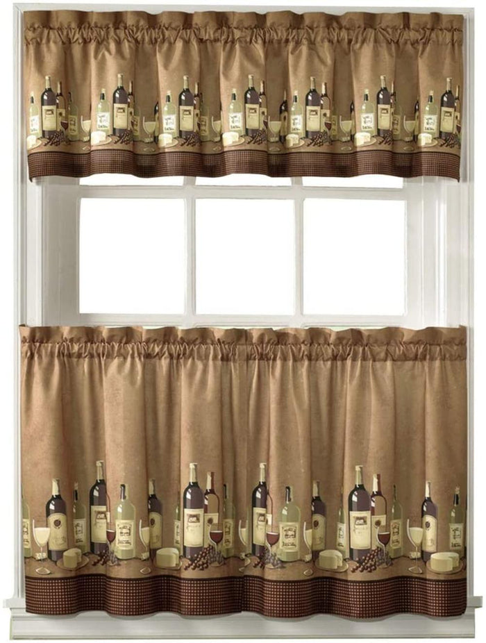 CHF Wines 36” Window Tier & Valance Set