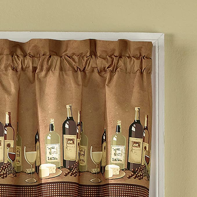 CHF Wines 36” Window Tier & Valance Set