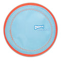The Chuckit! Paraflight Flyer Dog Toy by Chuckit! is a round, blue fabric frisbee with an orange border—perfect for durable, floating fetch play with your pup.