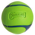 The Chuckit! Peanut Butter Sniff Fetch Ball is a green and blue, textured dog fetch ball with bone-shaped embossing, designed by Chuckit! for durable, interactive play and fetch.