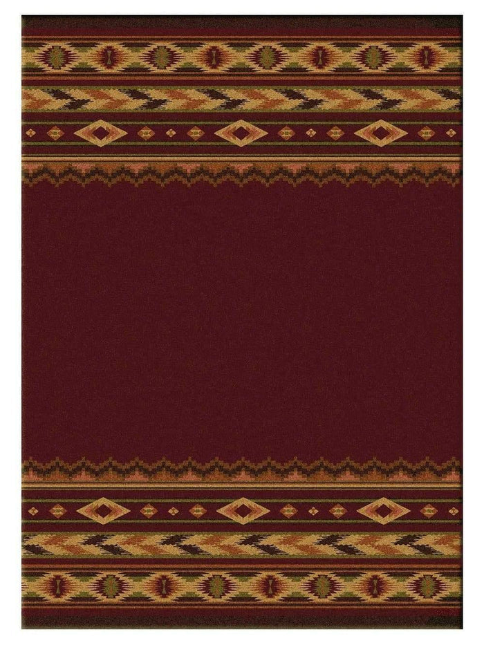 Cimarron Red Area Rugs Made in the USA - Your Western Decor