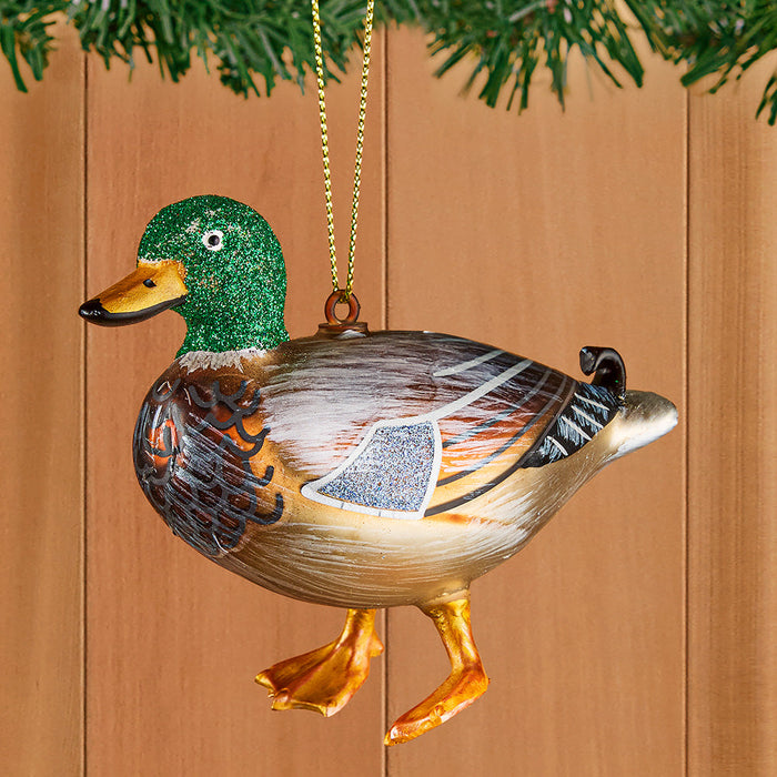 Cody Foster Glass Ornaments, Mallard Ducks