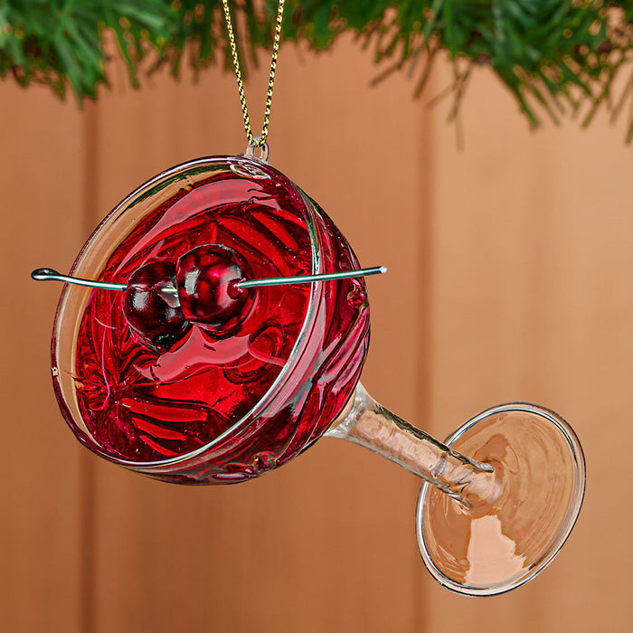 Cody Foster Resin Ornament, Festive Cranberry Cocktail