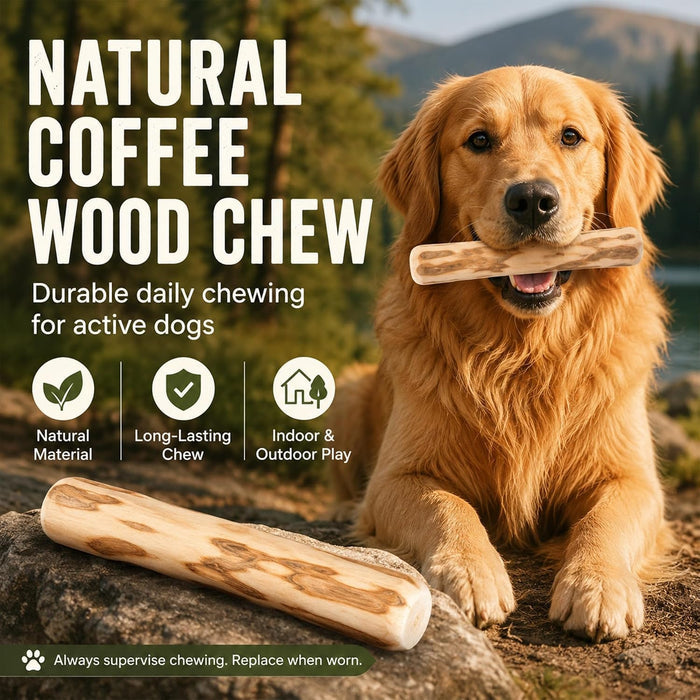 Coffee Wood Dog Chew Toy – Natural Long-Lasting Chewing Stick for Dogs Fursera