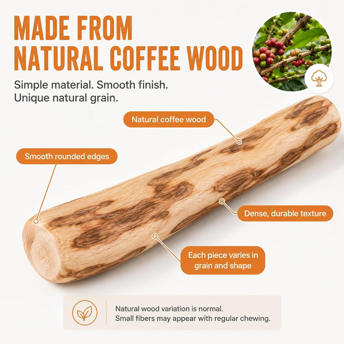 Coffee Wood Dog Chew Toy – Natural Long-Lasting Chewing Stick for Dogs Fursera