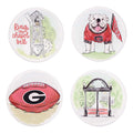 Collegiate Acrylic Coaster Set -UGA Georgia