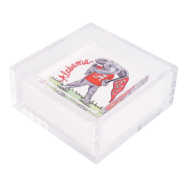 Collegiate Acrylic Napkin Weight -Alabama Mascot