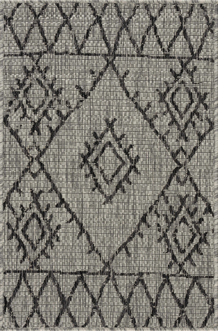 Contemporary Beige, Black and Charcoal Multi Size Outdoor Area Rug - The Rug Decor