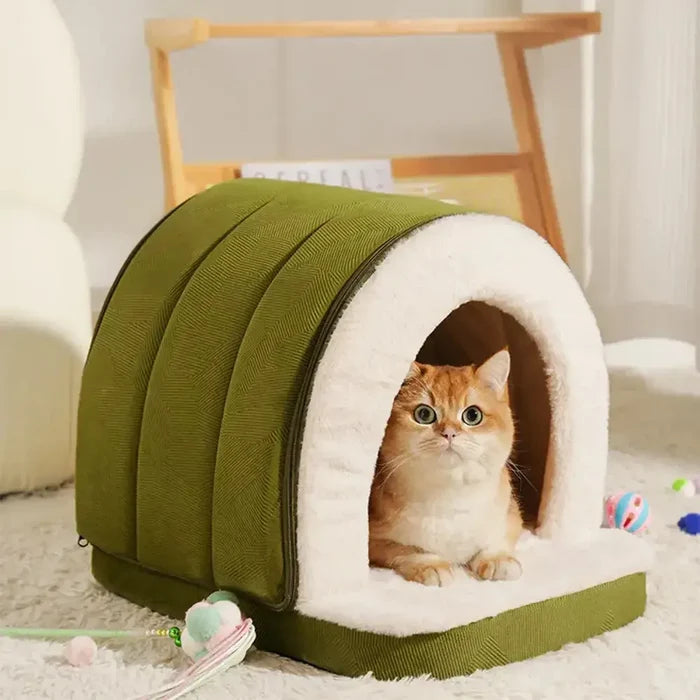 Cozy Cave Pet Bed – Warm Cat & Dog House
