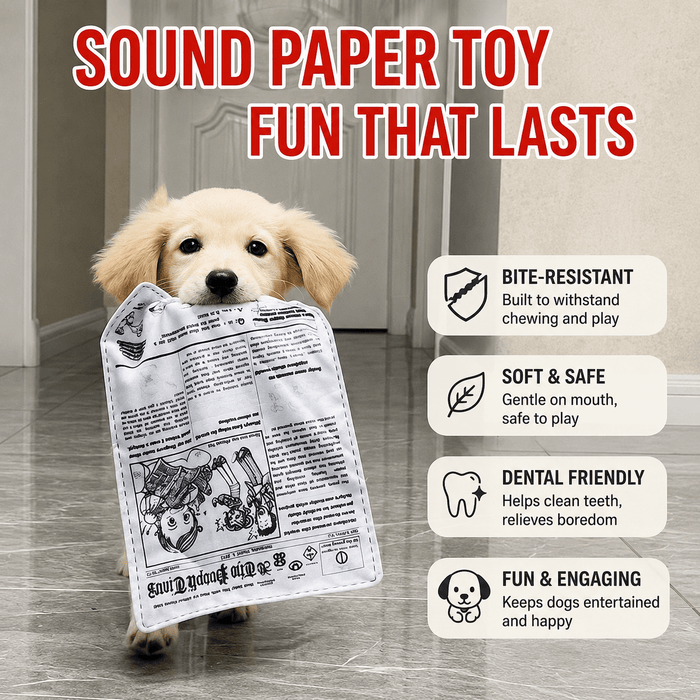 Crinkle Newspaper Dog Toy