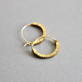 David Aubrey Jewelry - ISLE01 Mini gold hematite hoop earrings