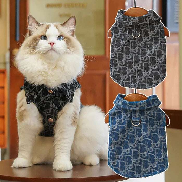 Denim-Style Vest for Dogs & Cats Fursera