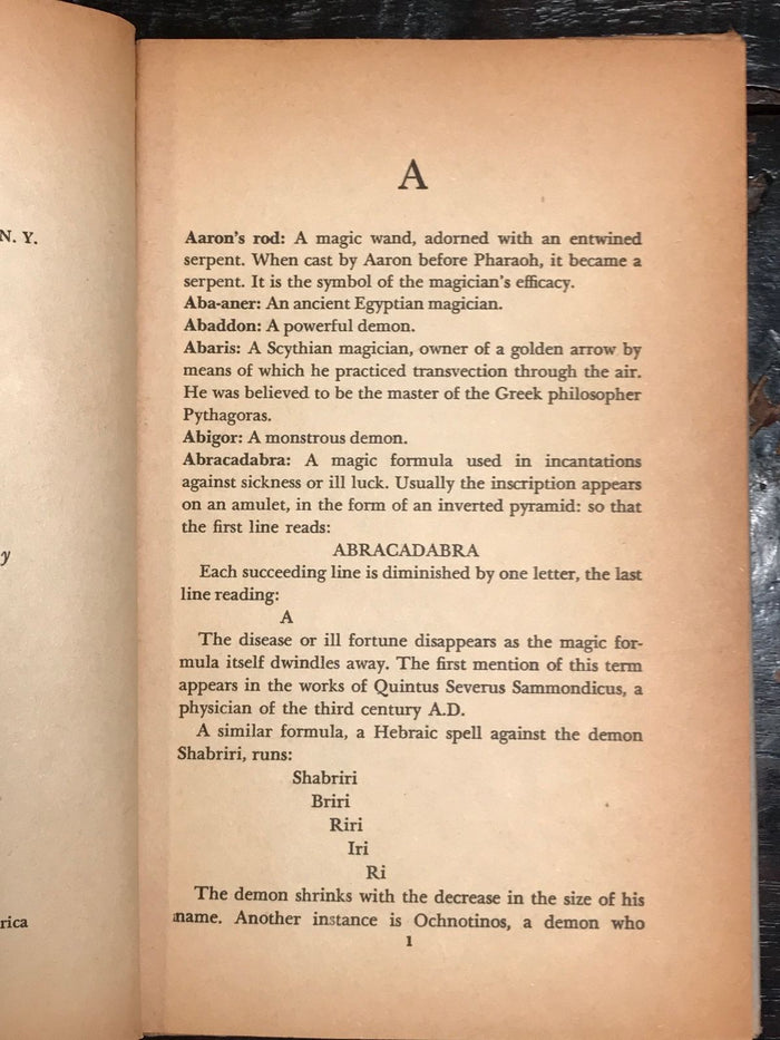 DICTIONARY OF THE OCCULT by Harry WEDECK, 1st / 1st 1956 HC/DJ Witchcraft Wicca