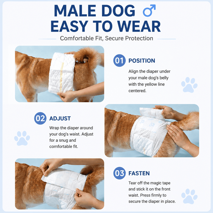 Disposable Dog Diapers for Male & Female Dogs 10 Pack Fursera