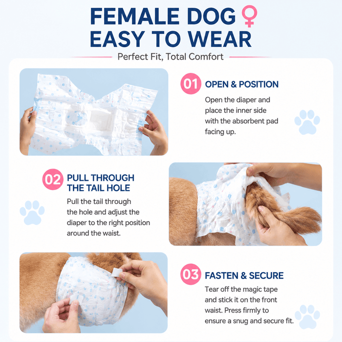 Disposable Dog Diapers for Male & Female Dogs 10 Pack Fursera