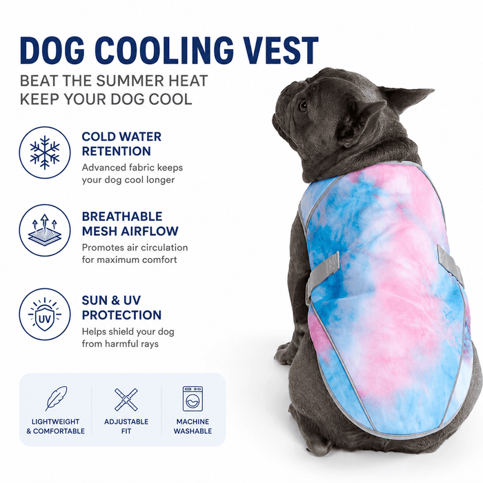 Dog Cooling Vest for Hot Weather – Lightweight Evaporative Cooling & UV Protection Vest Fursera