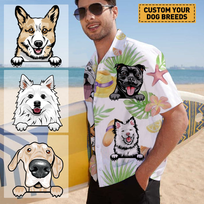 Dog Lover Dog Pet Summer Hawaii Cool Customization - Summer Hawaiian shirt - Personality Customized Hawaiian shirt