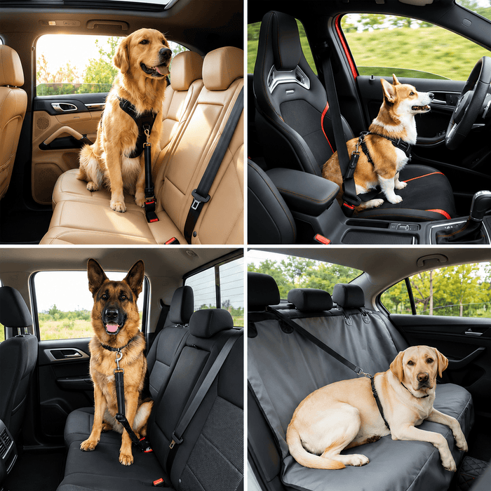 Dog Seat Belt – Shockproof Adjustable Car Safety Leash