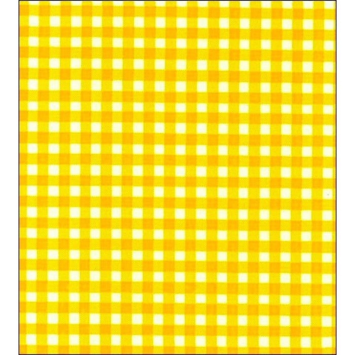 freckled sage yellow gingham oilcloth swatch