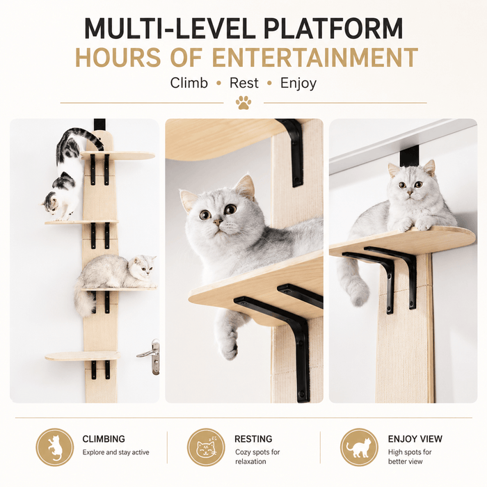 Door-Mounted Cat Climber – Space-Saving Multi-Level Cat Tree Fursera