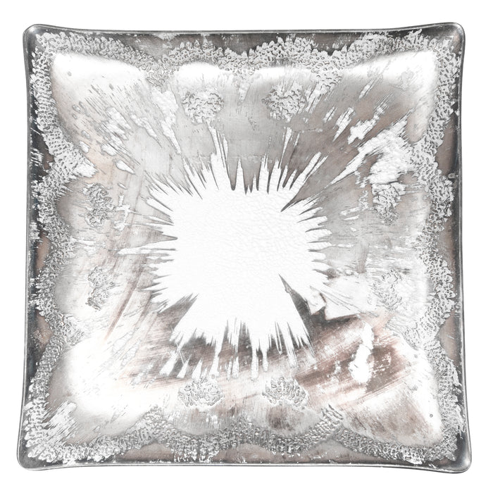 Vintage Dorothy Thorpe Sterling Atomic Splash Square Tray | The Hour Shop