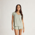 Dreamy Bamboo Classic V-Neck Tee -Sage