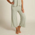 Dreamy Bamboo Wide Leg Capri Pants -Sage