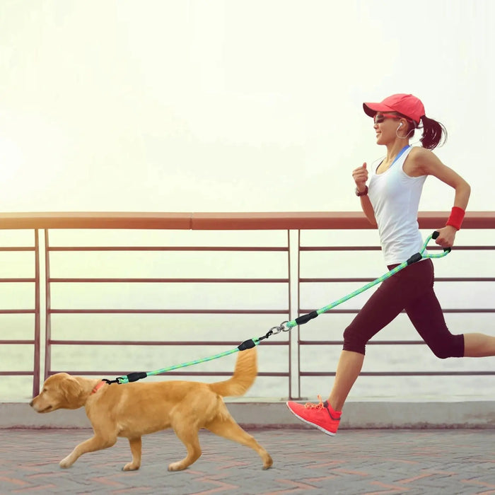 Dual Dog Leash – No-Tangle Reflective Leash with Padded Handle