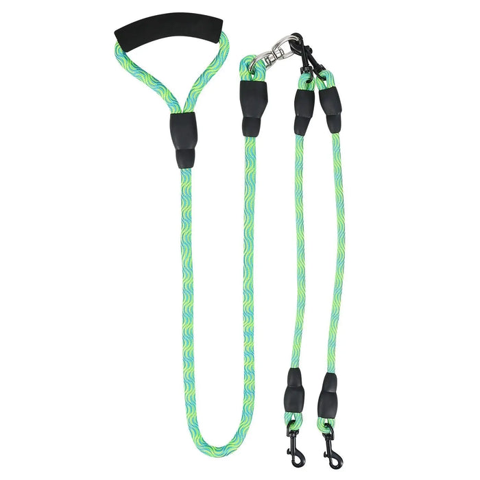 Dual Dog Leash – No-Tangle Reflective Leash with Padded Handle