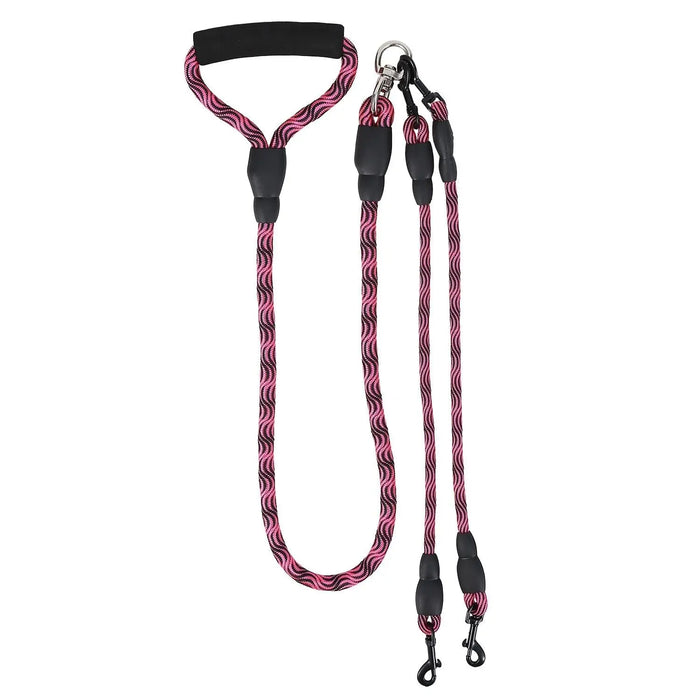 Dual Dog Leash – No-Tangle Reflective Leash with Padded Handle
