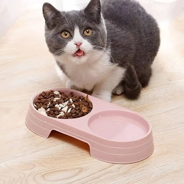 Dual Pet Bowl – Dog & Cat Food and Water Bowl Set