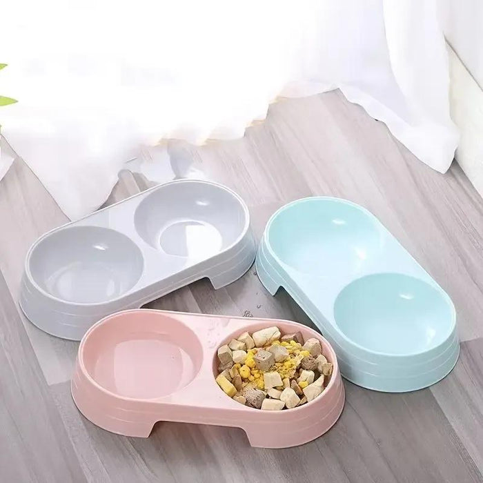 Dual Pet Bowl – Dog & Cat Food and Water Bowl Set
