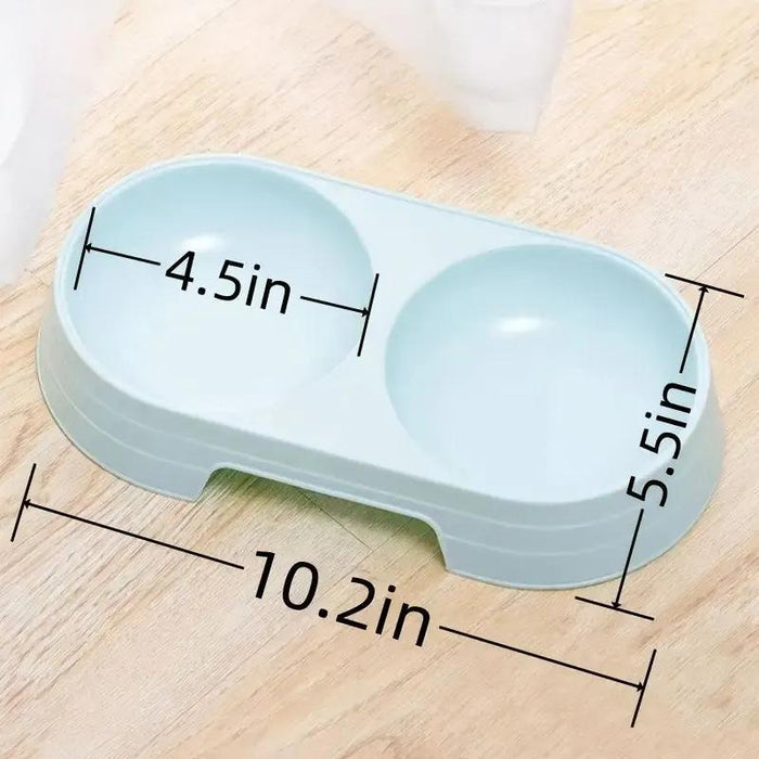 Dual Pet Bowl – Dog & Cat Food and Water Bowl Set