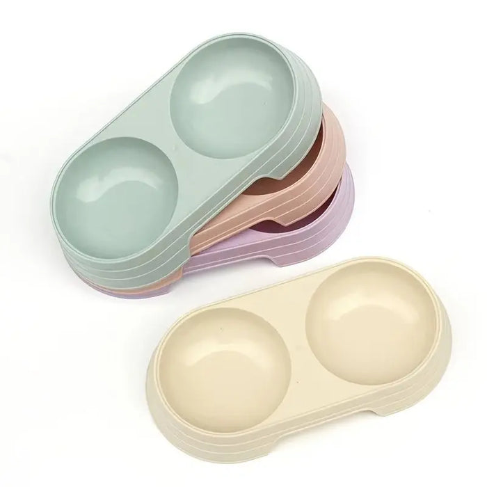 Dual Pet Bowl – Dog & Cat Food and Water Bowl Set