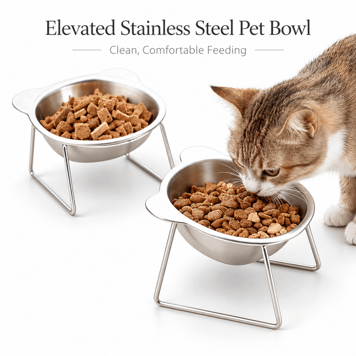 Elevated Stainless Steel Pet Bowl Fursera