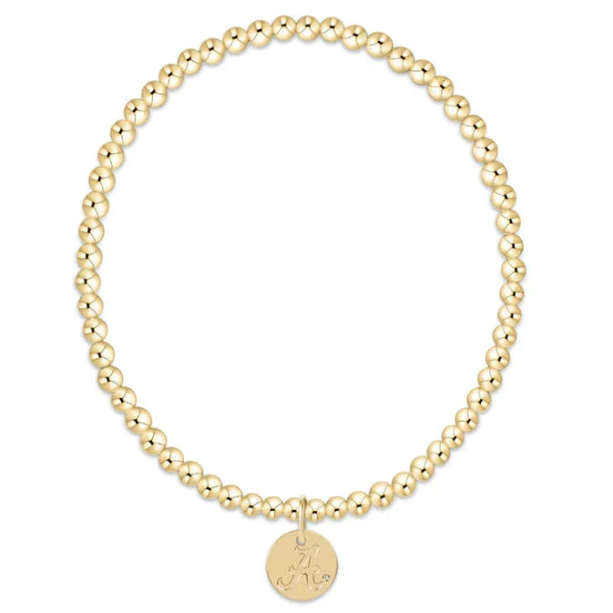 enewton ecollegiate classic gold 3mm bracelet -alabama disc