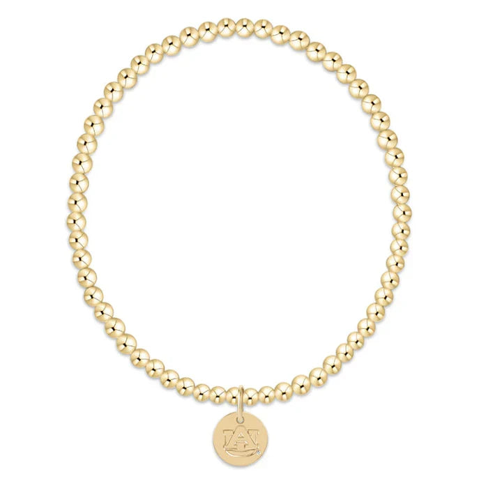 enewton ecollegiate classic gold 3mm bracelet -auburn disc