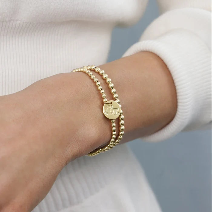 enewton ecollegiate classic gold 3mm bracelet -georgia tech