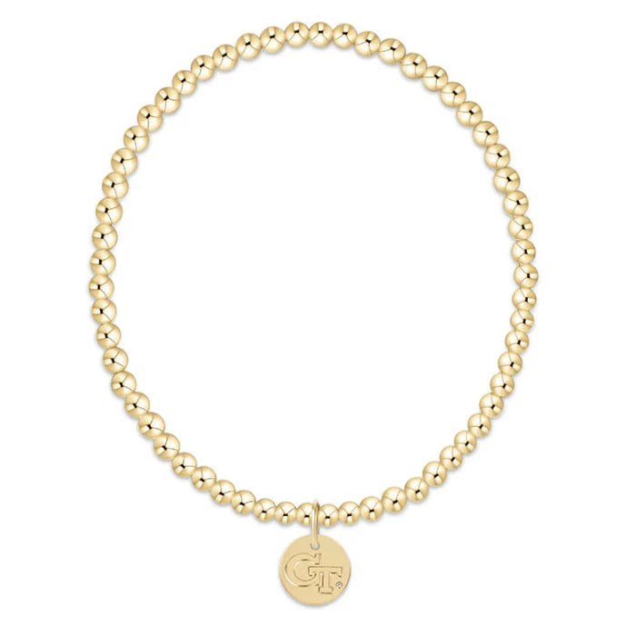 enewton ecollegiate classic gold 3mm bracelet -georgia tech