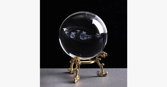 Engraved Solar System Sphere