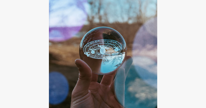 Engraved Solar System Sphere